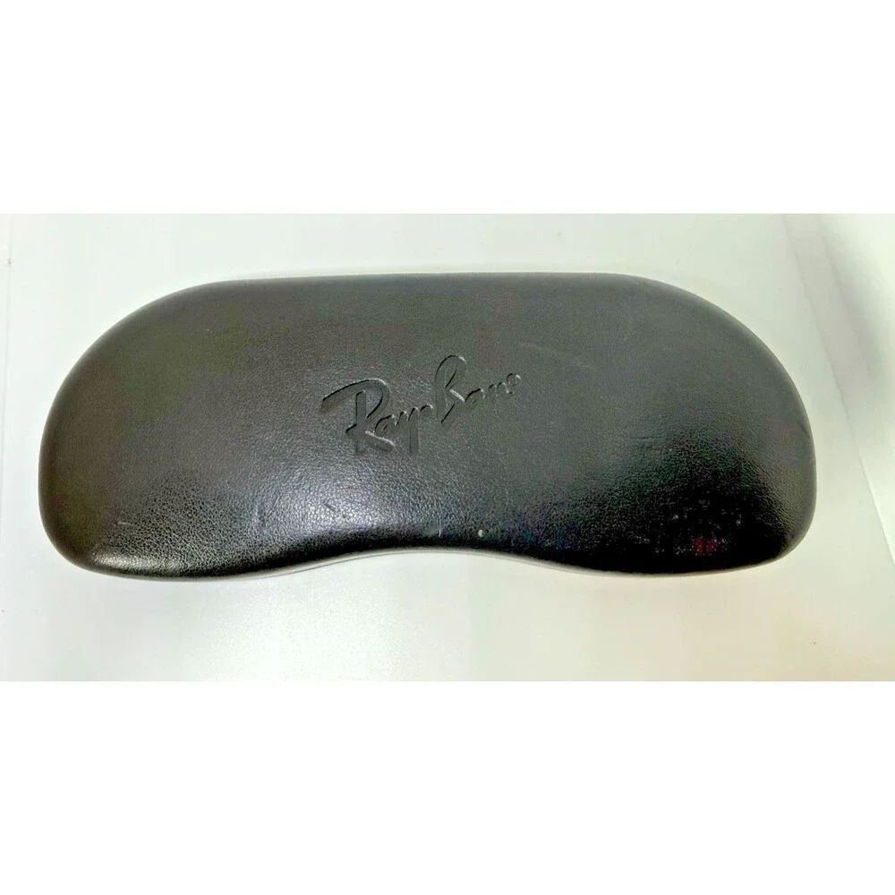 Foster Grant Black Metal‎ Aviator Sunglasses w/ Ray-Ban Hard Case & Cloth Men
